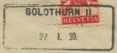 'SOLOTHURN II 27.I.30 - Aushilfstempel'