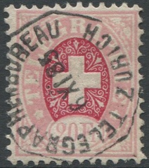 '20 Fr. Telegraphenmarke'