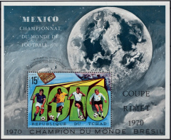 Fussball WM Mexico 1970 Block von Tchad